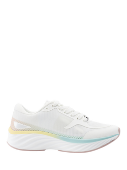 Moda in Pelle Damara Flatform Lace Up Trainers, White/Multi
