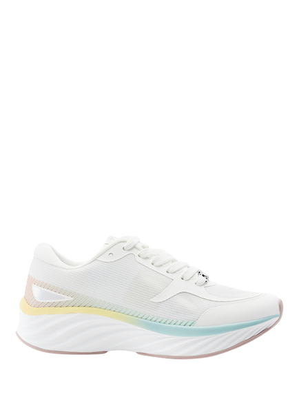 Moda in Pelle Damara Flatform Lace Up Trainers, White/Multi
