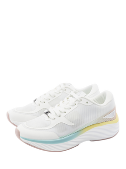 Moda in Pelle Damara Flatform Lace Up Trainers - view 2, White/Multi