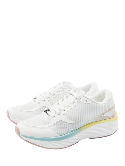 Moda in Pelle Damara Flatform Lace Up Trainers - view 2, White/Multi