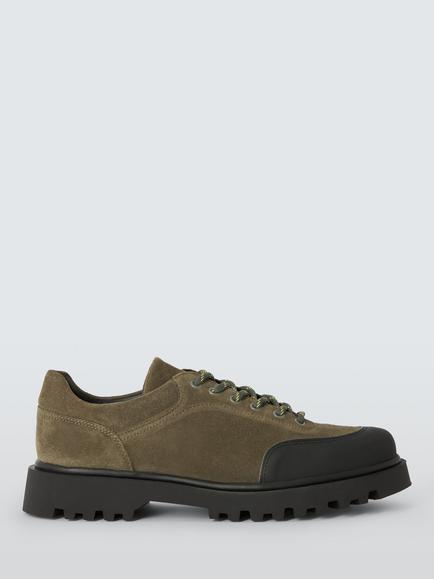 John Lewis Nevis Suede Derby Hiker Shoes, Green Khaki, Green Khaki