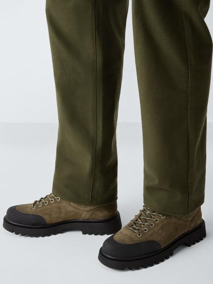 John Lewis Nevis Suede Derby Hiker Shoes, Green Khaki - view 2, Green Khaki