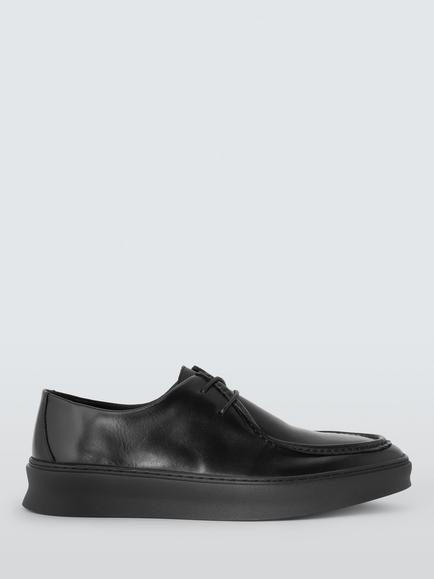 John Lewis Kemble Leather Shoes, Black Black, Black Black