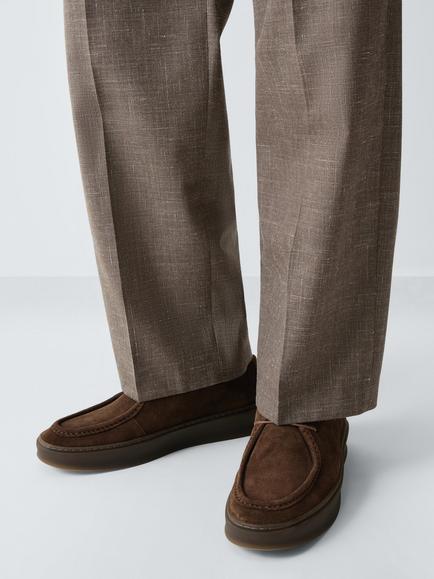 John Lewis Kemble Moc Toe Shoes, Brown Mid - view 2, Brown Mid
