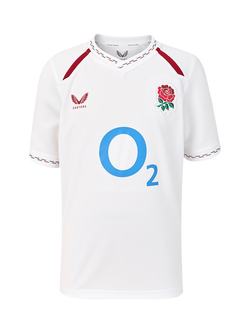 Castore Kids' RFU England Rugby 26/27 Home Replica Shirt, White, White