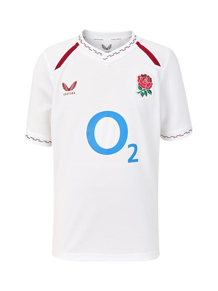Castore Kids' RFU England Rugby 26/27 Home Replica Shirt, White, White