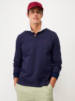 Crew Clothing Cotton Rugby Shirt, Navy Blue, Navy Blue