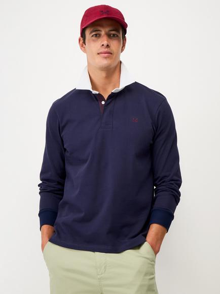 Crew Clothing Cotton Rugby Shirt, Navy Blue, Navy Blue
