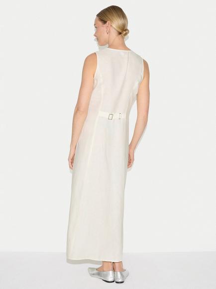 Jigsaw Linen Waistcoat Dress, Cream - view 2, Cream