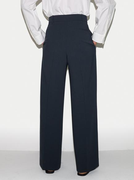 Jigsaw Kemp Wool Blend Trousers, Navy - view 2, Navy