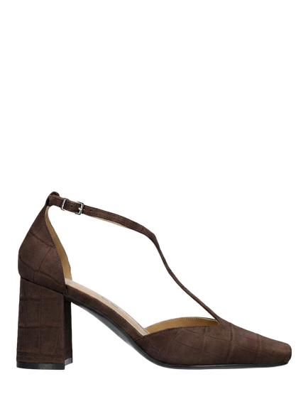 Bibi Lou Aerin Suede Block Heel Pumps, Maron, Maron