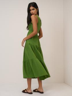 Nobody's Child Charlie Sleeveless Tiered Cotton Midi Dress - view 2, Green