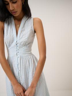 Nobody's Child Starlight Sleeveless Cotton Midi Dress, Purple - view 2, Light Blue