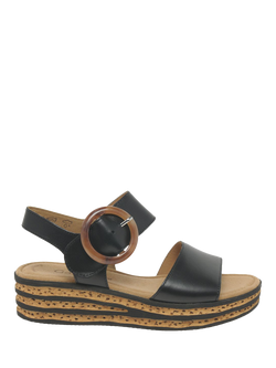 Gabor Andre Strappy Buckle Sandals, Black
