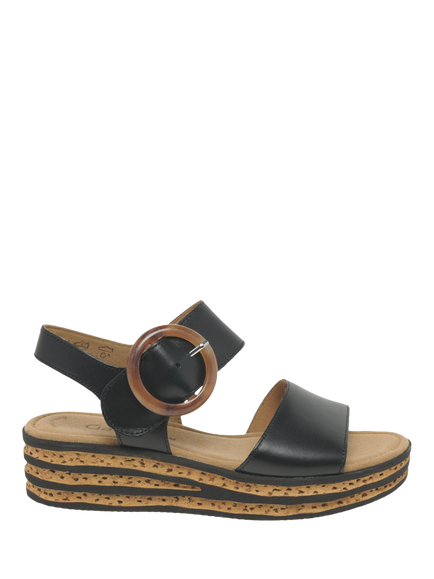 Gabor Andre Strappy Buckle Sandals, Black