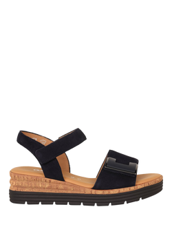 Gabor Shout Suede Sandals, Dark Blue