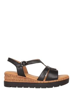 Gabor Sadie Leather Strappy Sandals, Black