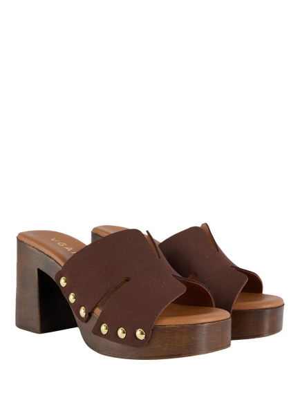 V.GAN Vegan Oxi Clog Sandals, Brown - view 2, Brown