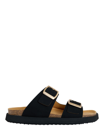 V.GAN Vegan Fenugreek Comfort Footbed Sandals, Black