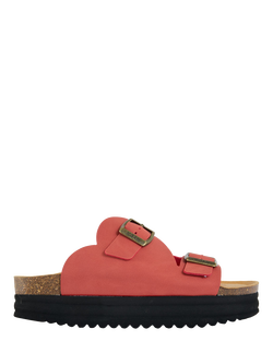 V.GAN Vegan Heart Comfort Footbed Sandals, Red