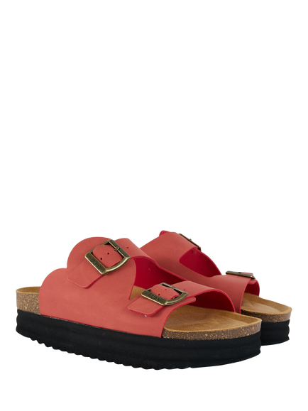 V.GAN Vegan Heart Comfort Footbed Sandals - view 2, Red