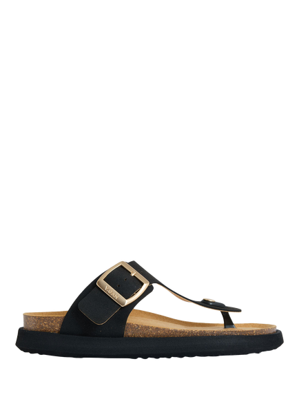 V.GAN Vegan Marjoram Comfort Footbed Sandals, Black