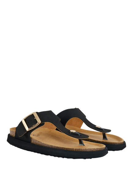 V.GAN Vegan Marjoram Comfort Footbed Sandals - view 2, Black