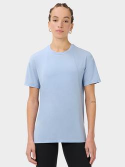 Sweaty Betty Soft Flow Studio Longline T-Shirt, Laguna Blue, Laguna Blue