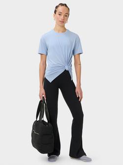 Sweaty Betty Soft Flow Studio Longline T-Shirt, Laguna Blue - view 2, Laguna Blue