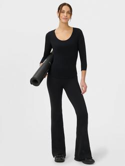 Sweaty Betty Ultimate Studio Scooped Neck Long Sleeve Top, Black - view 2, Black