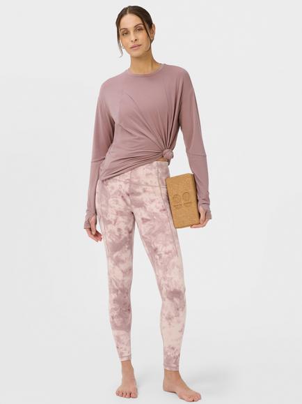 Sweaty Betty Studio Workout Long Sleeve Top, Duskberry Purple - view 2, Duskberry Purple