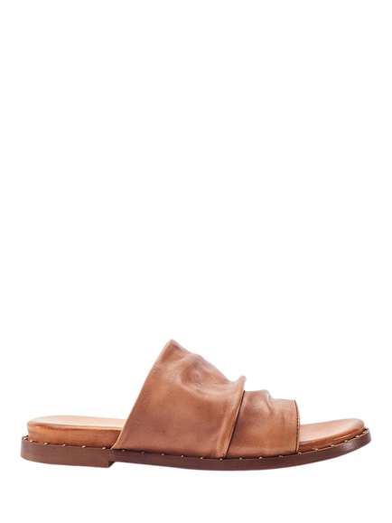 Moda in Pelle Jerri Leather Mule Sandals, Tan, Tan