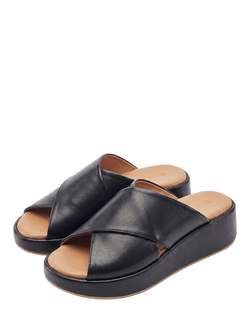 Moda in Pelle Shoon Grange Leather Mule Sandals, Black - view 2, Black