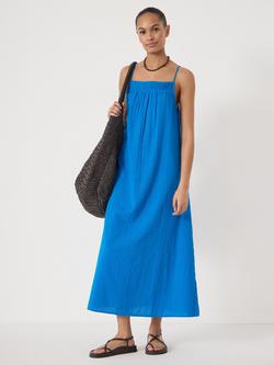 HUSH Carmen Seersucker Beach Maxi Dress, Sky Blue