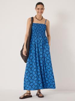 HUSH Leni Fit and Flare Maxi Dress containing LENZING™ ECOVERO™ Viscose, Shell Blue