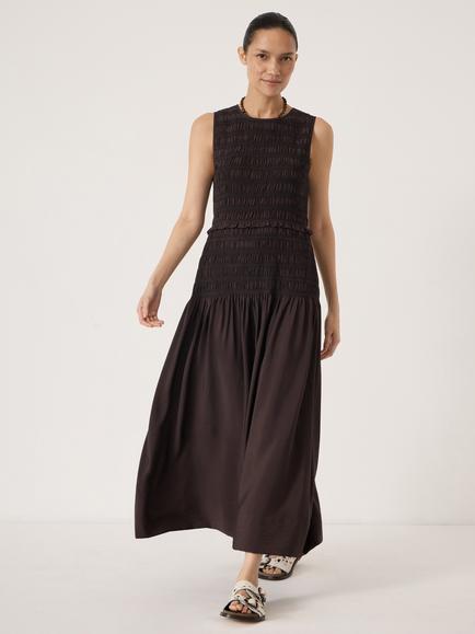 HUSH Kensie Sleeveless Maxi Dress, Dark Brown, Dark Brown