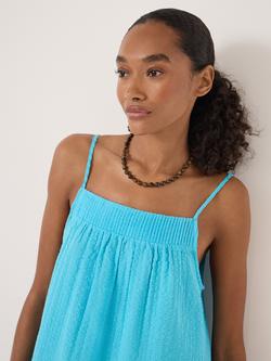 HUSH Carmen Seersucker Beach Mini Dress - view 2, Turquoise Blue