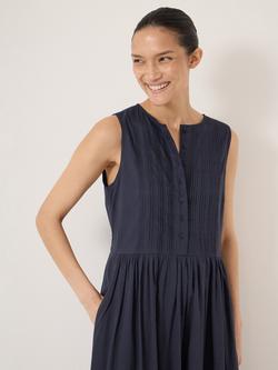 HUSH Sola Midi Dress, Navy - view 2, Navy