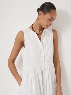 HUSH Sola Midi Dress, Navy - view 2, White