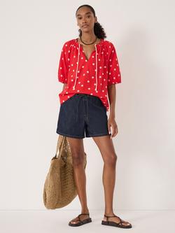 HUSH Alaria Linen Blend Blouse containing LENZING™ ECOVERO™ Viscose - view 2, Red