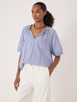 HUSH Beatrix Balloon Sleeve Blouse, Blue, Blue