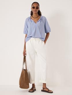 HUSH Beatrix Balloon Sleeve Blouse, Blue - view 2, Blue