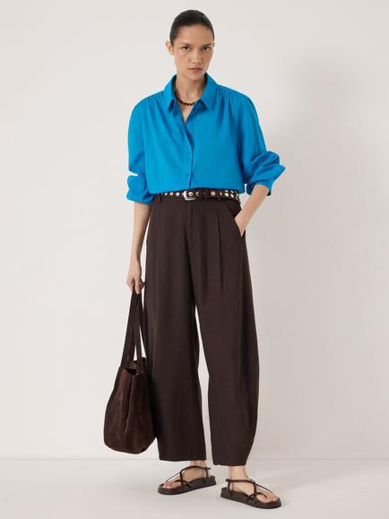 HUSH Dakota Cotton Blouse, Aqua Blue - view 2, Aqua Blue
