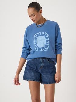 HUSH Sun Graphic Sweatshirt, Ocean Pulse Blue, Ocean Pulse Blue