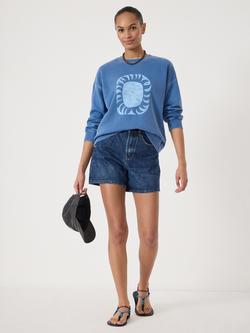 HUSH Sun Graphic Sweatshirt, Ocean Pulse Blue - view 2, Ocean Pulse Blue