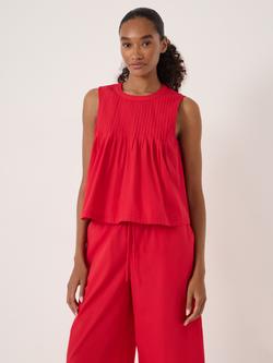 HUSH Arden Pin Tuck Shell Top, True Red