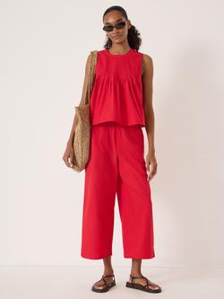 HUSH Arden Pin Tuck Shell Top - view 2, True Red