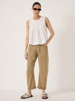 HUSH Arden Pin Tuck Shell Top, Navy Blue - view 2, White