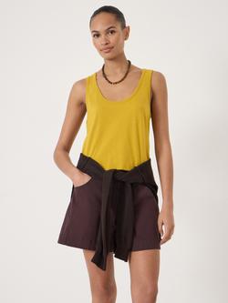 HUSH Cotton Slub Scoop Neck Tank Top, Gold Yellow, Gold Yellow