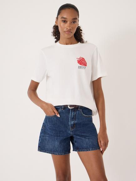 HUSH Deucy Strawberry T-Shirt, White, White